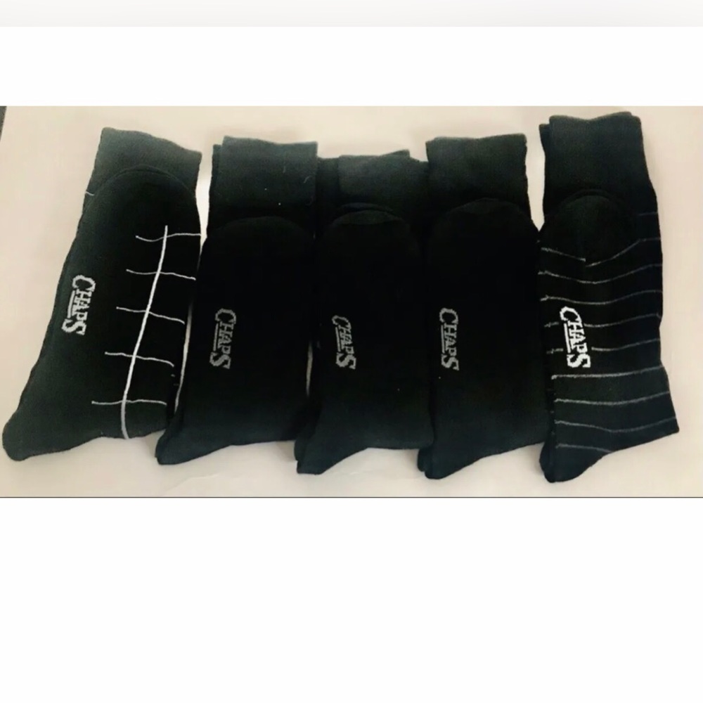 New Chaps Fashion Dress Crew Socks 5 Pairs size 9-11